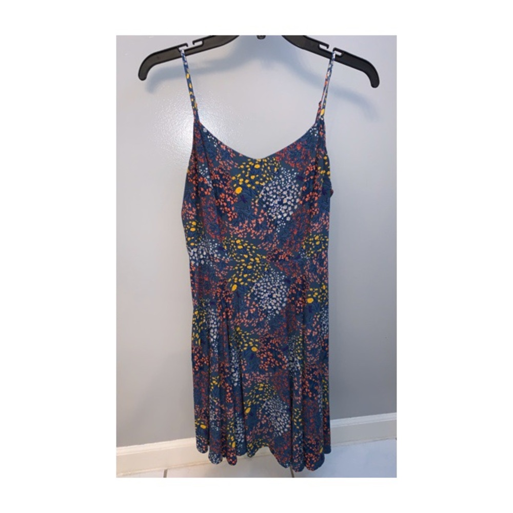 Blue pattered dress